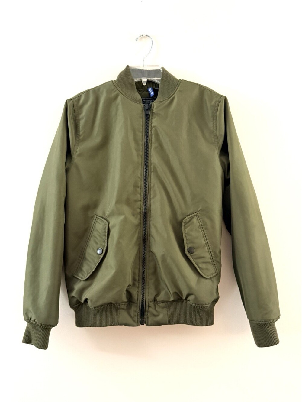 H&M Divided DB Supply No. 1 Men’s Bomber Jacket Olive Green Size S Padded
